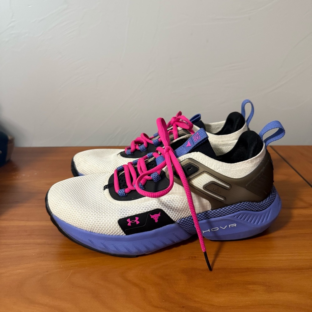 Under Armour Project Rock 5 "Girl Dad" Hoovr Training Shoes Pink Purple W9‎